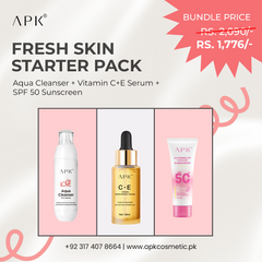Fresh Skin Starter Pack – Complete Skincare Routine with Cleanser, Vitamin C Serum, SPF50+ Sunscreen
