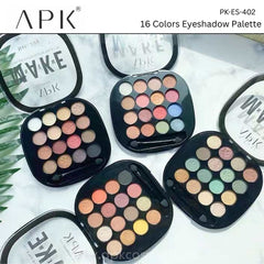 APK Make 16 Color Eyeshadow Palette – Long-Lasting Vibrant Multicolor Shades