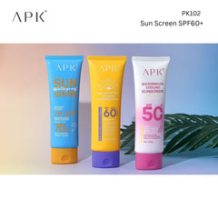 APK Sun Screen SPF 60+ with New Formula - Waterproof Protection