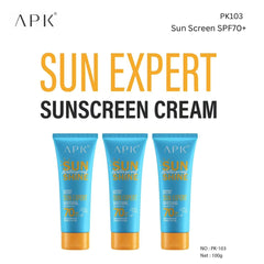APK Sun Screen SPF 70 with New Formula - Waterproof Protection