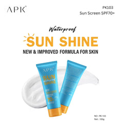 APK Sun Screen SPF 70 with New Formula - Waterproof Protection
