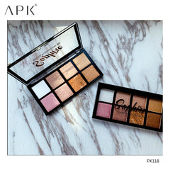 APK Sapphire 8 Color Baked Eyeshadow Palette – Portable and Vibrant