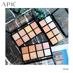 APK Sapphire 8 Color Baked Eyeshadow Palette – Portable and Vibrant