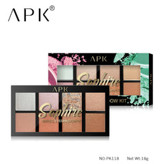 APK Sapphire 8 Color Baked Eyeshadow Palette – Portable and Vibrant