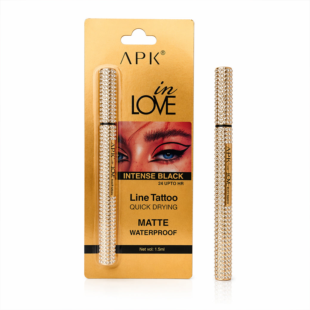 Intense Black Waterproof Eyeliner - Long Lasting Line Tattoo by APK Cosmetic
