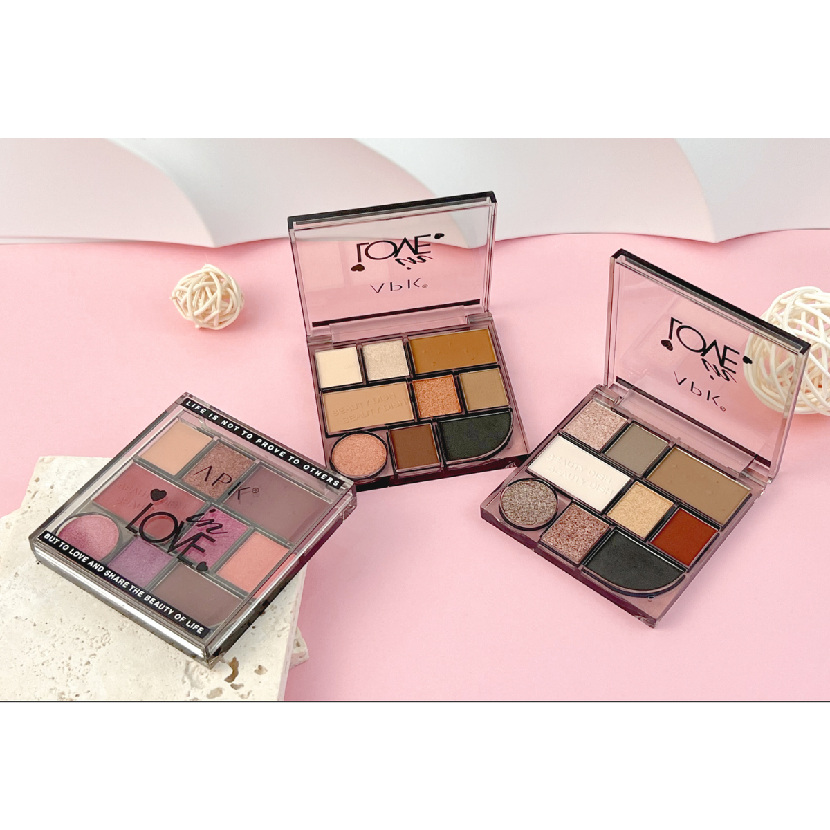 APK 9 Colors Eyeshadow Palette | Shimmer and Matte Finish | 3 Multicolor Patterns