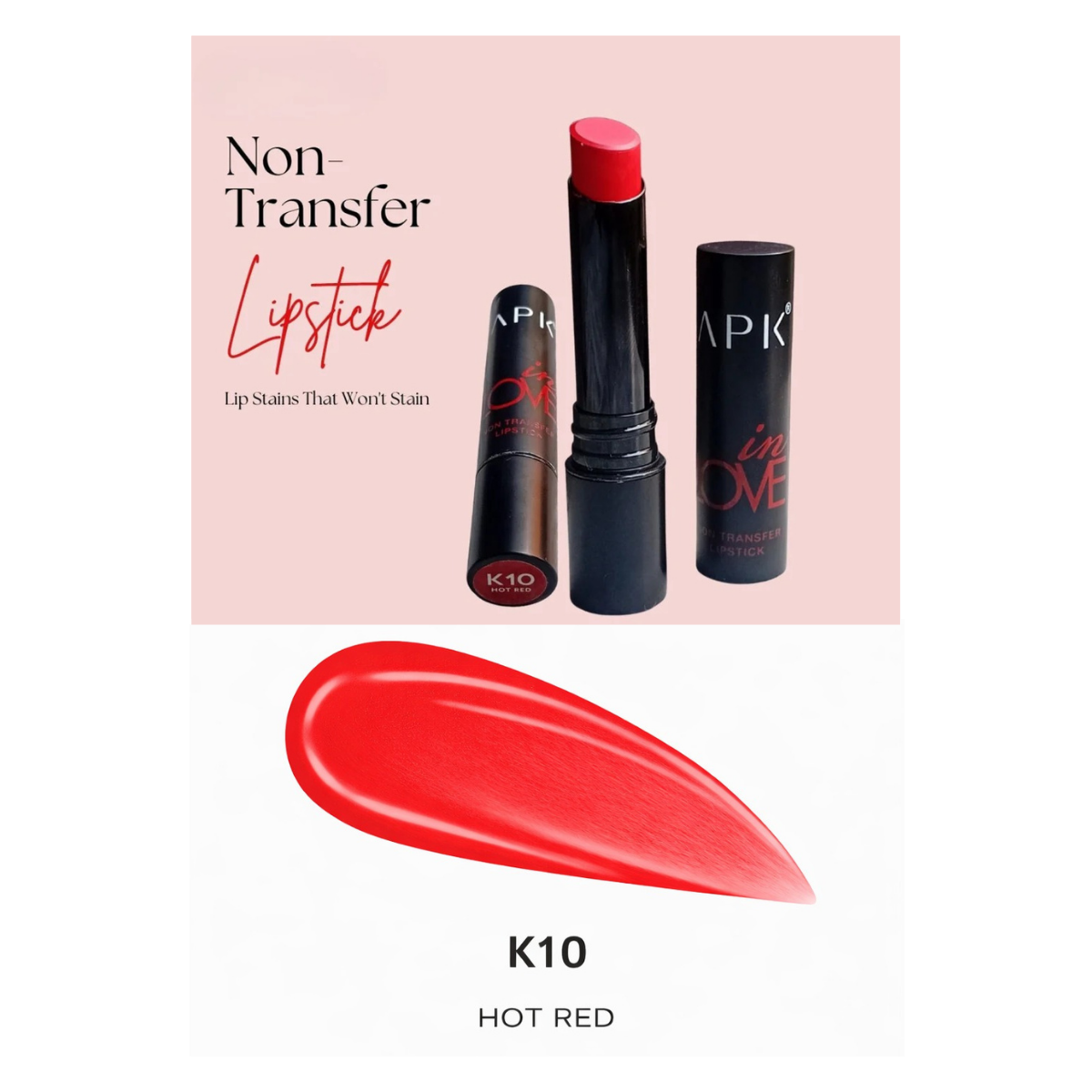 APK Non-Transfer Lipstick | Richly Pigmented | Upto 24 Hrs Stay