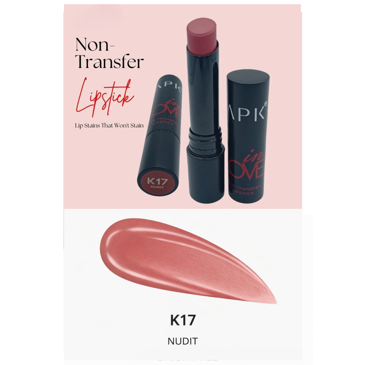 APK Non-Transfer Lipstick | Richly Pigmented | Upto 24 Hrs Stay