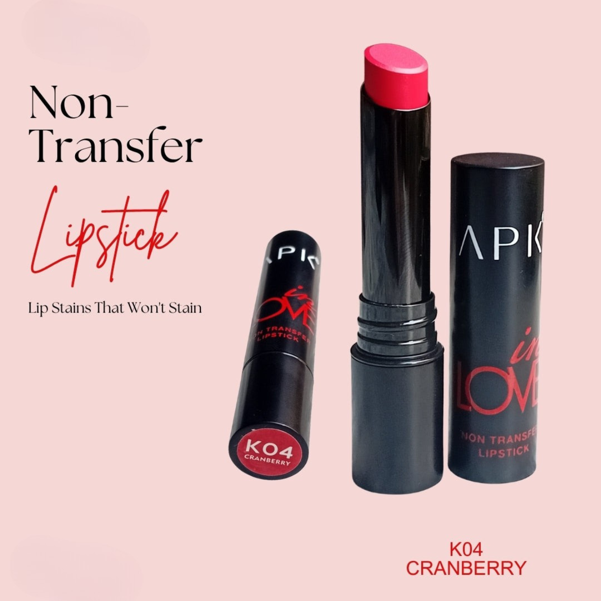 APK Non-Transfer Lipstick | Richly Pigmented | Upto 24 Hrs Stay