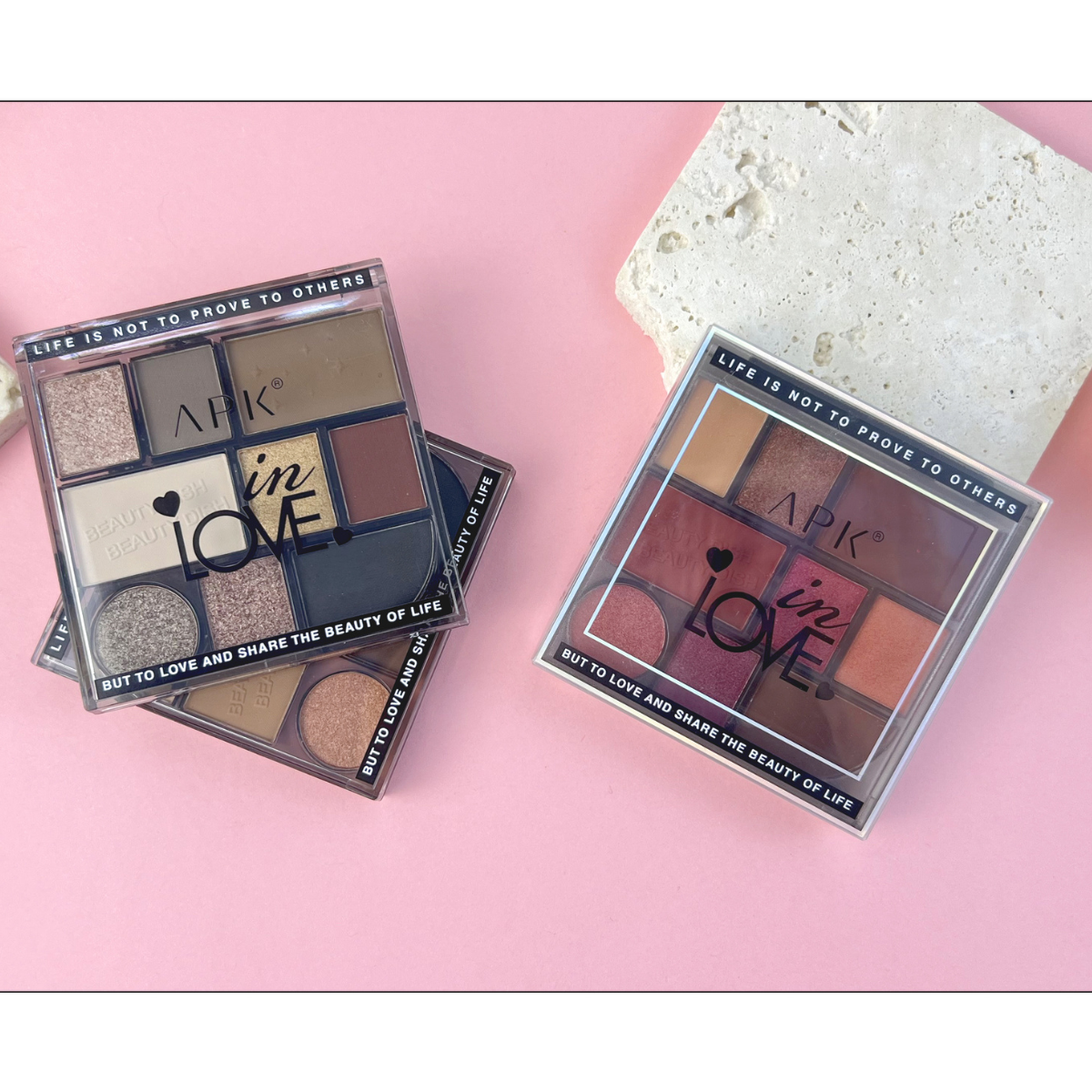 APK 9 Colors Eyeshadow Palette | Shimmer and Matte Finish | 3 Multicolor Patterns