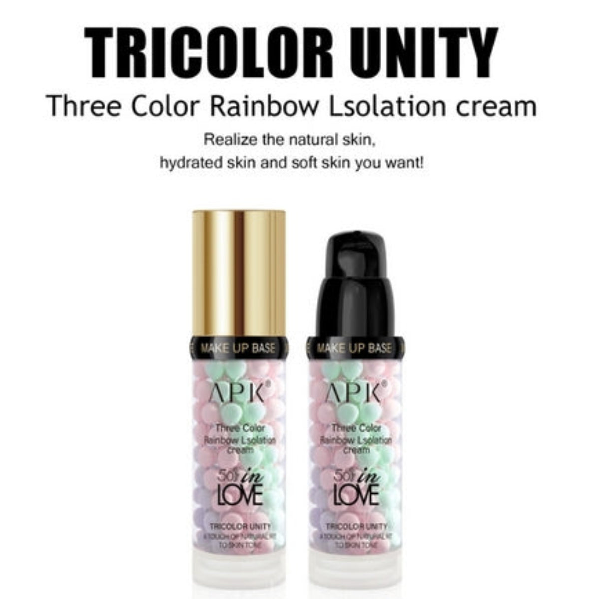 APK 3-Color Rainbow Isolation Cream - Tricolor Makeup Base