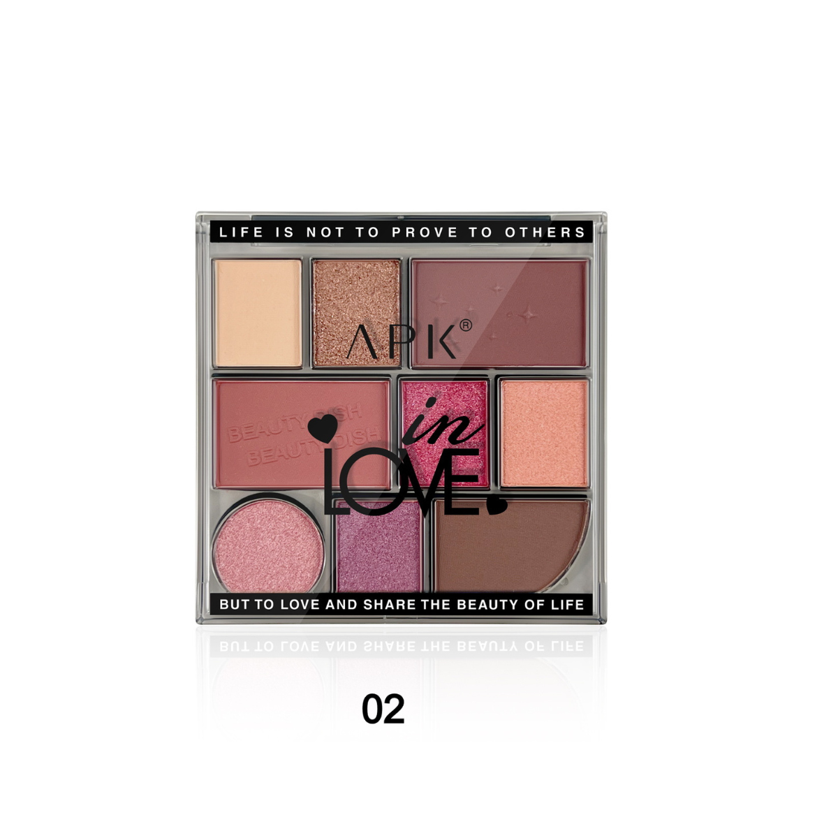 APK 9 Colors Eyeshadow Palette | Shimmer and Matte Finish | 3 Multicolor Patterns