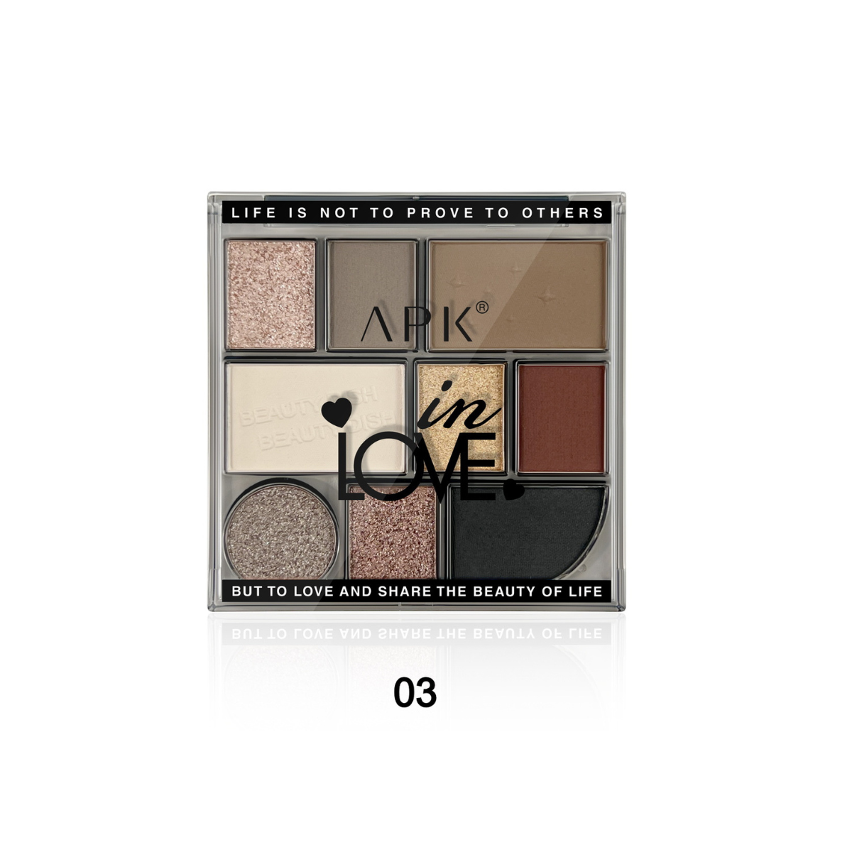 APK 9 Colors Eyeshadow Palette | Shimmer and Matte Finish | 3 Multicolor Patterns