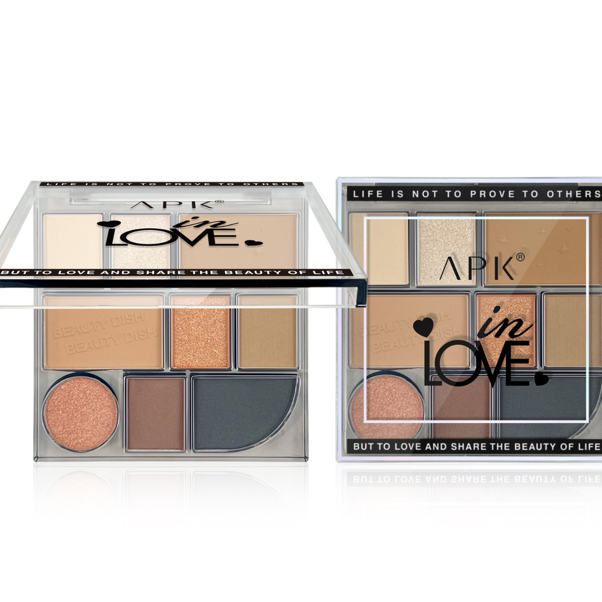 APK 9 Colors Eyeshadow Palette | Shimmer and Matte Finish | 3 Multicolor Patterns