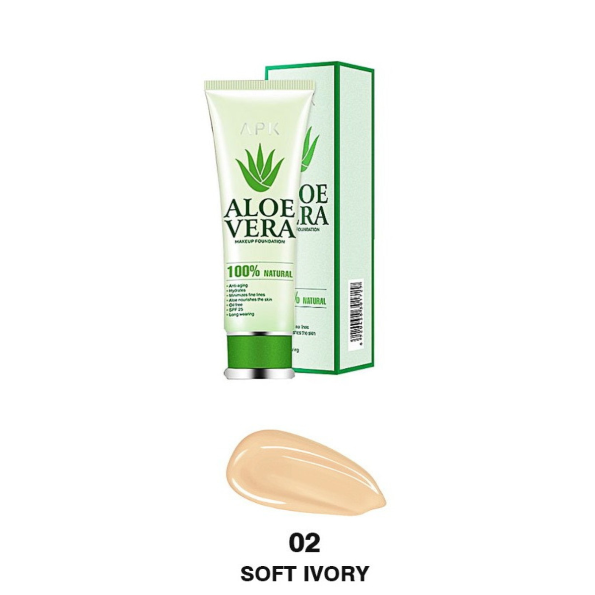 APK Aloe Vera Foundation Pakistan – Natural, SPF 25, Oil Free