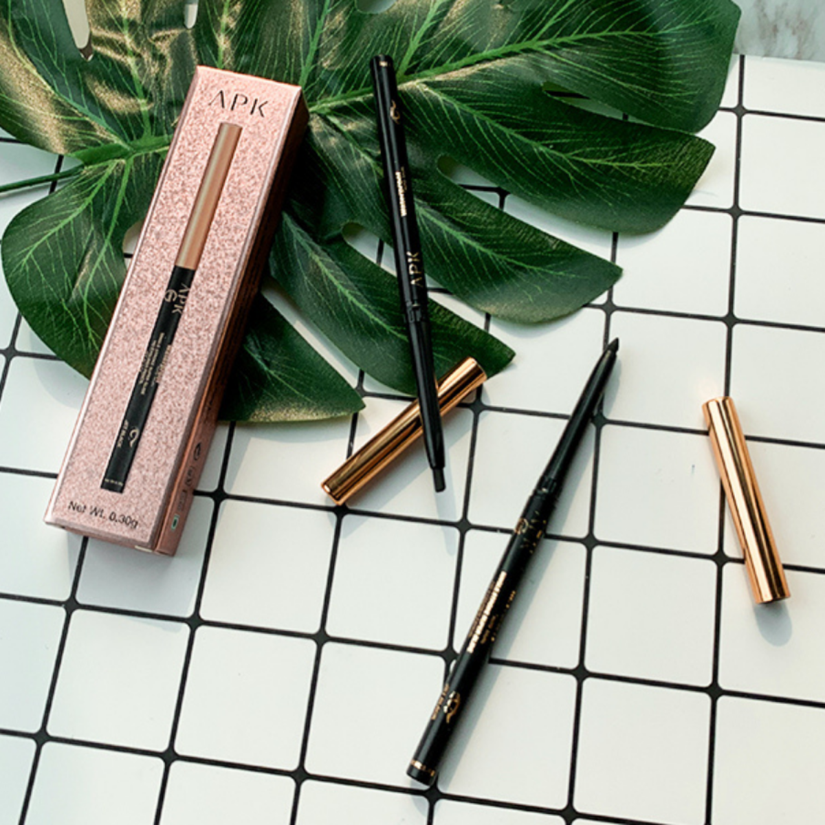 APK Auto Kajal Eyeliner Pencil - Jet Black Waterproof HD Eyeliner