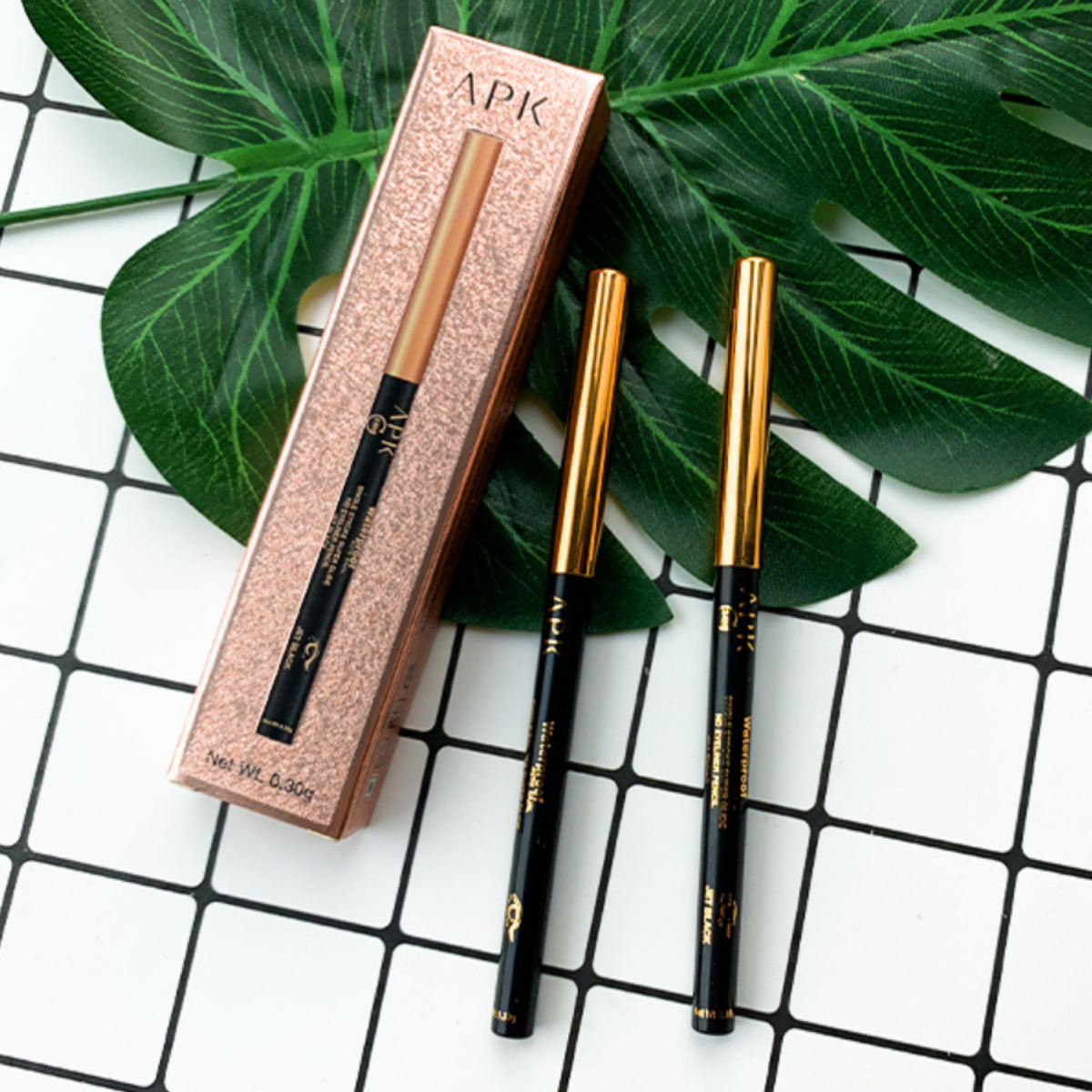 APK Auto Kajal Eyeliner Pencil - Jet Black Waterproof HD Eyeliner
