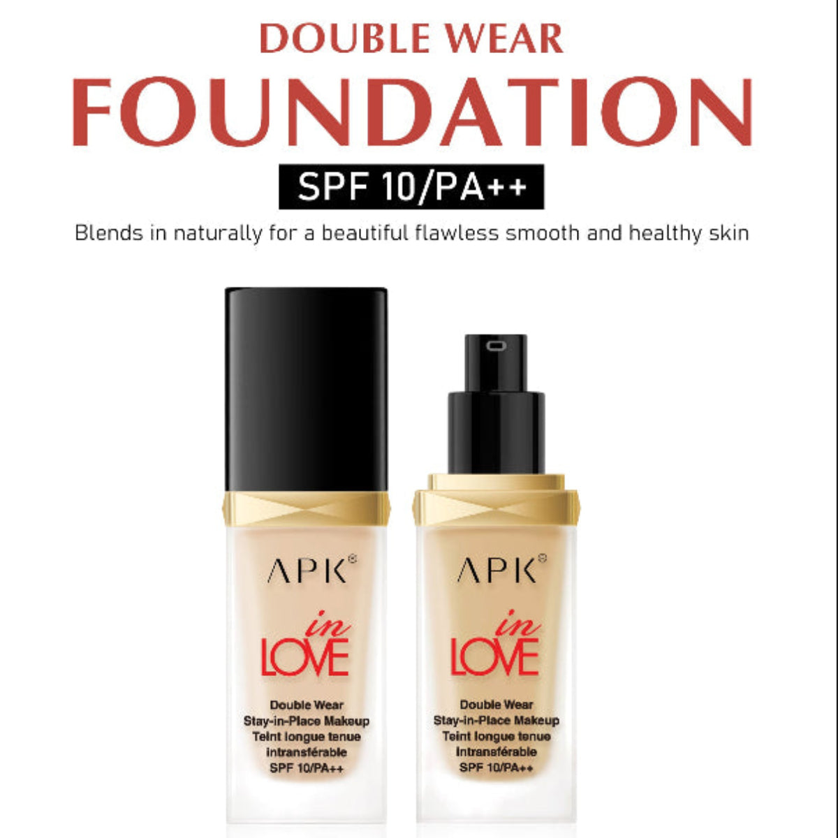 APK Double Wear Foundation SPF 10/PA++ | Moisturizing Long-lasting Coverage