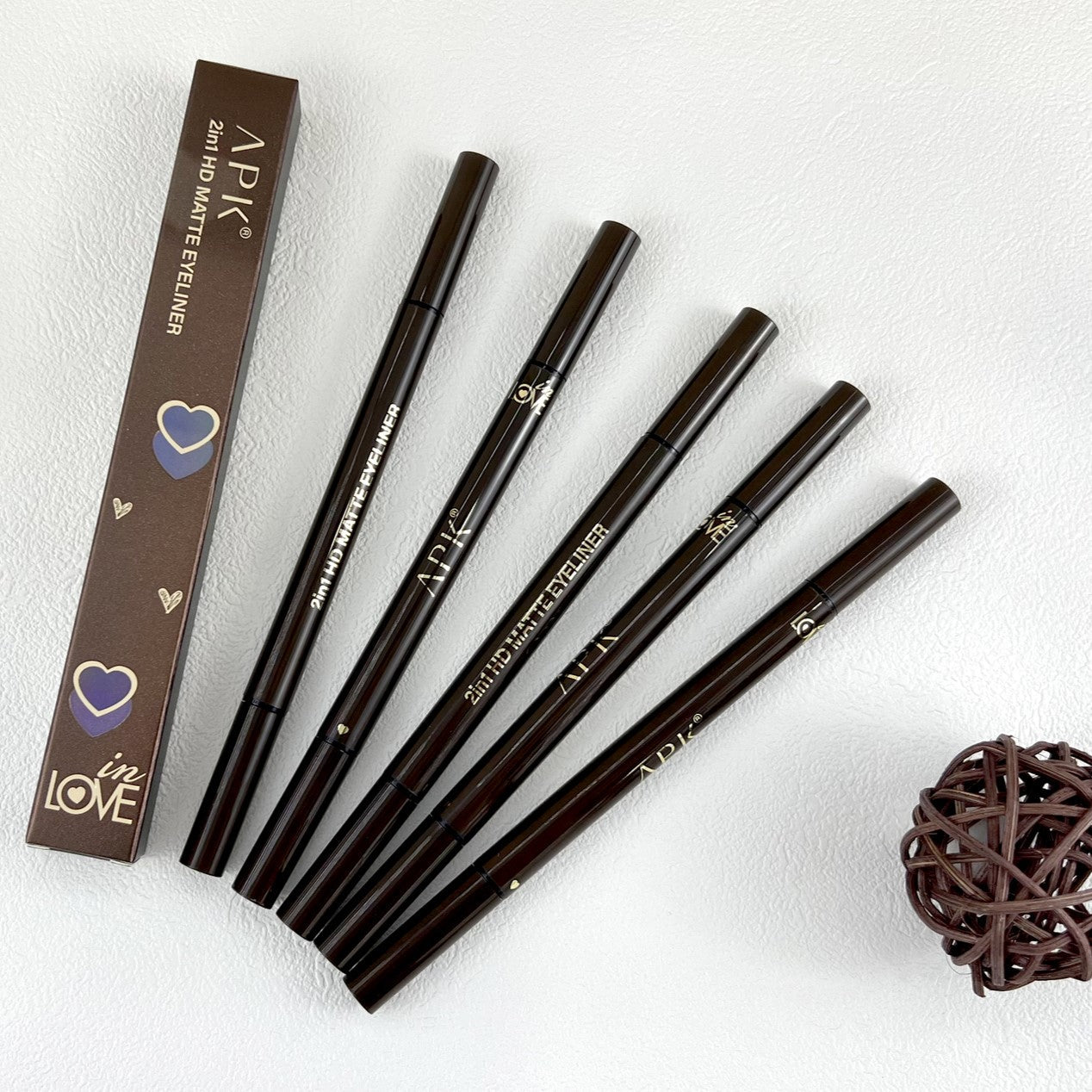 APK 2in1 HD Matte Eyeliner Black Waterproof