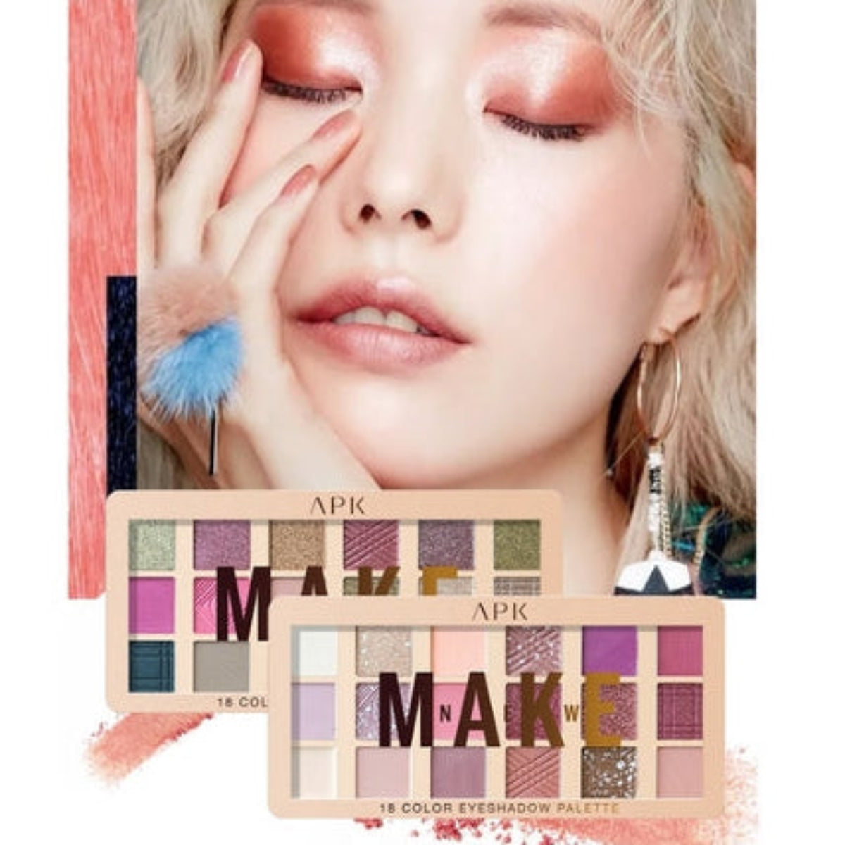 APK Eyeshadow Palette 18-Color Matte & Shimmer Collection (4 Variants)