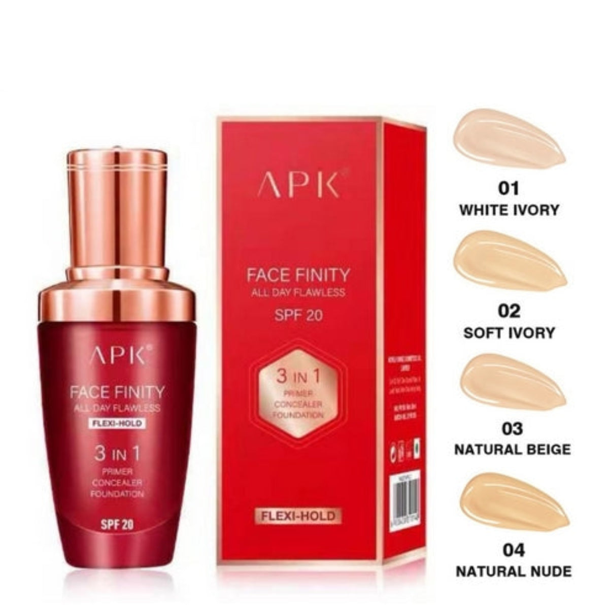 APK Face Finity All Day Flawless Primer Concealer Foundation | All Day Flawless Finish