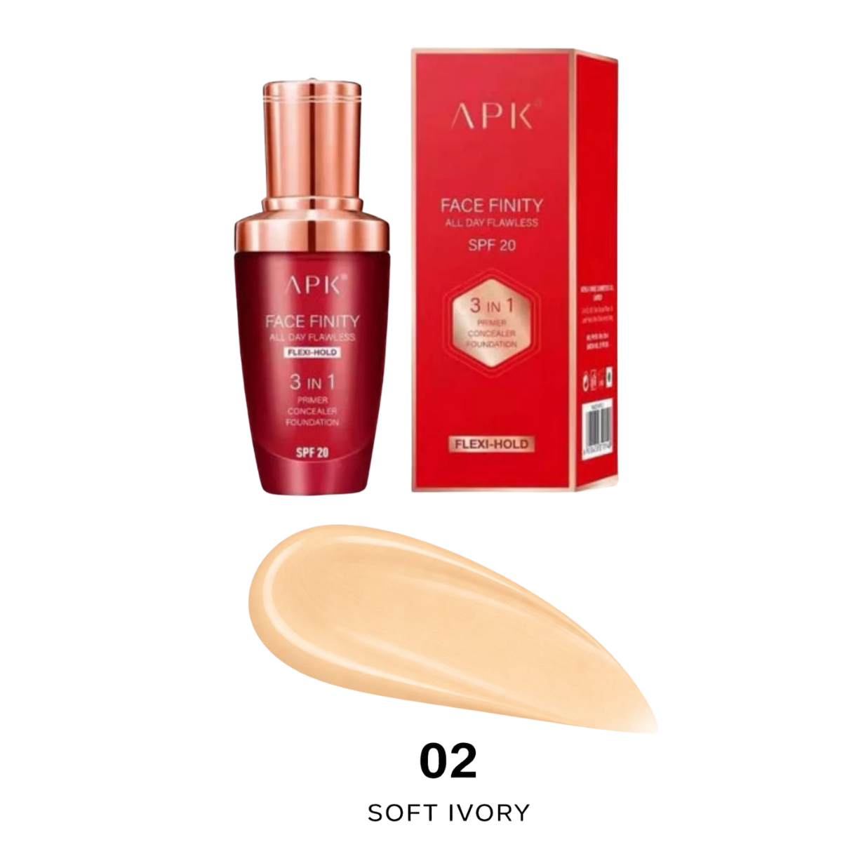 APK Face Finity All Day Flawless Primer Concealer Foundation | All Day Flawless Finish