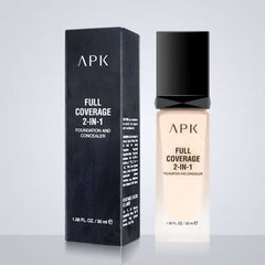 APK Full Coverage 2-in-1 Foundation and Concealer – Moisturizing, Long-Lasting