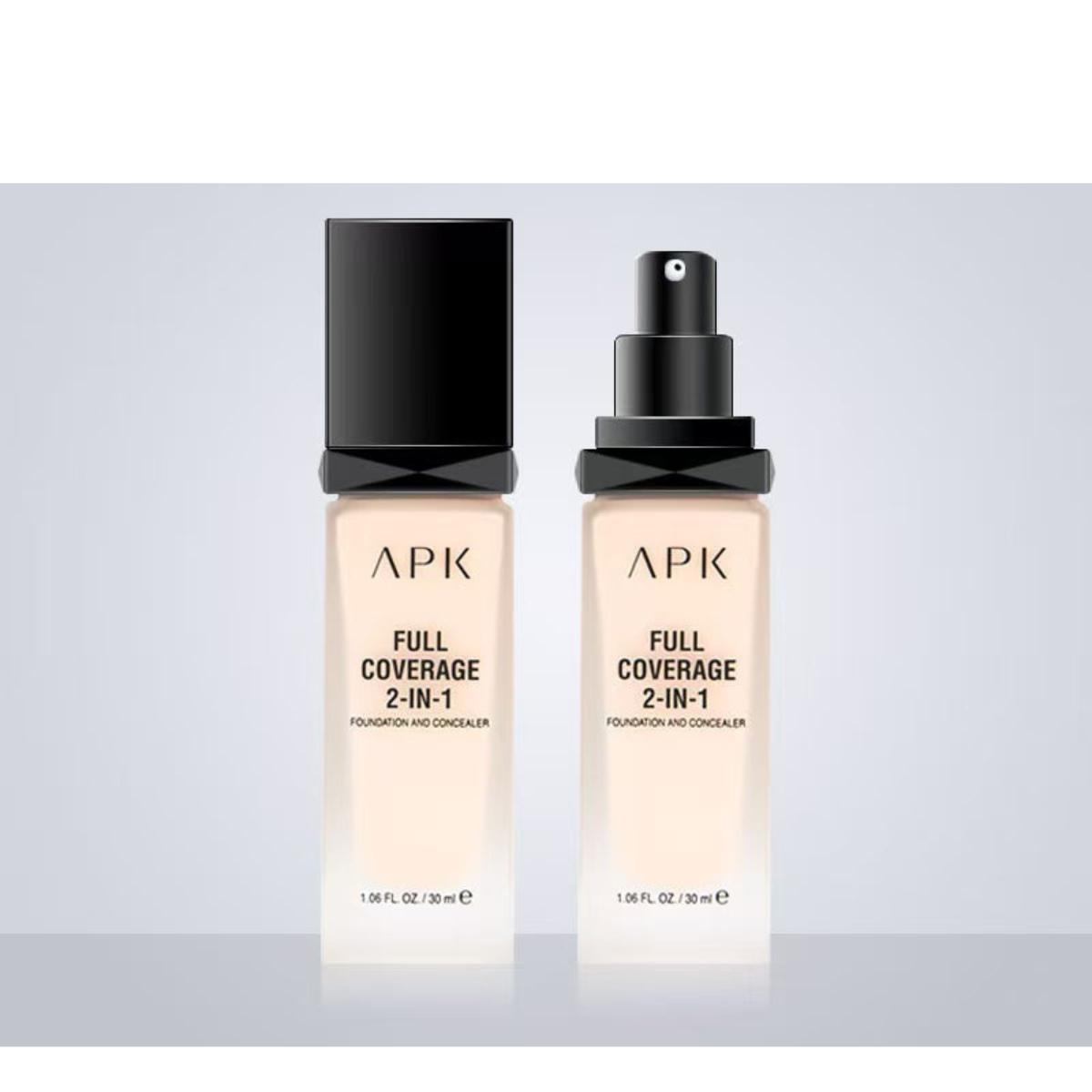 APK Full Coverage 2-in-1 Foundation and Concealer – Moisturizing, Long-Lasting
