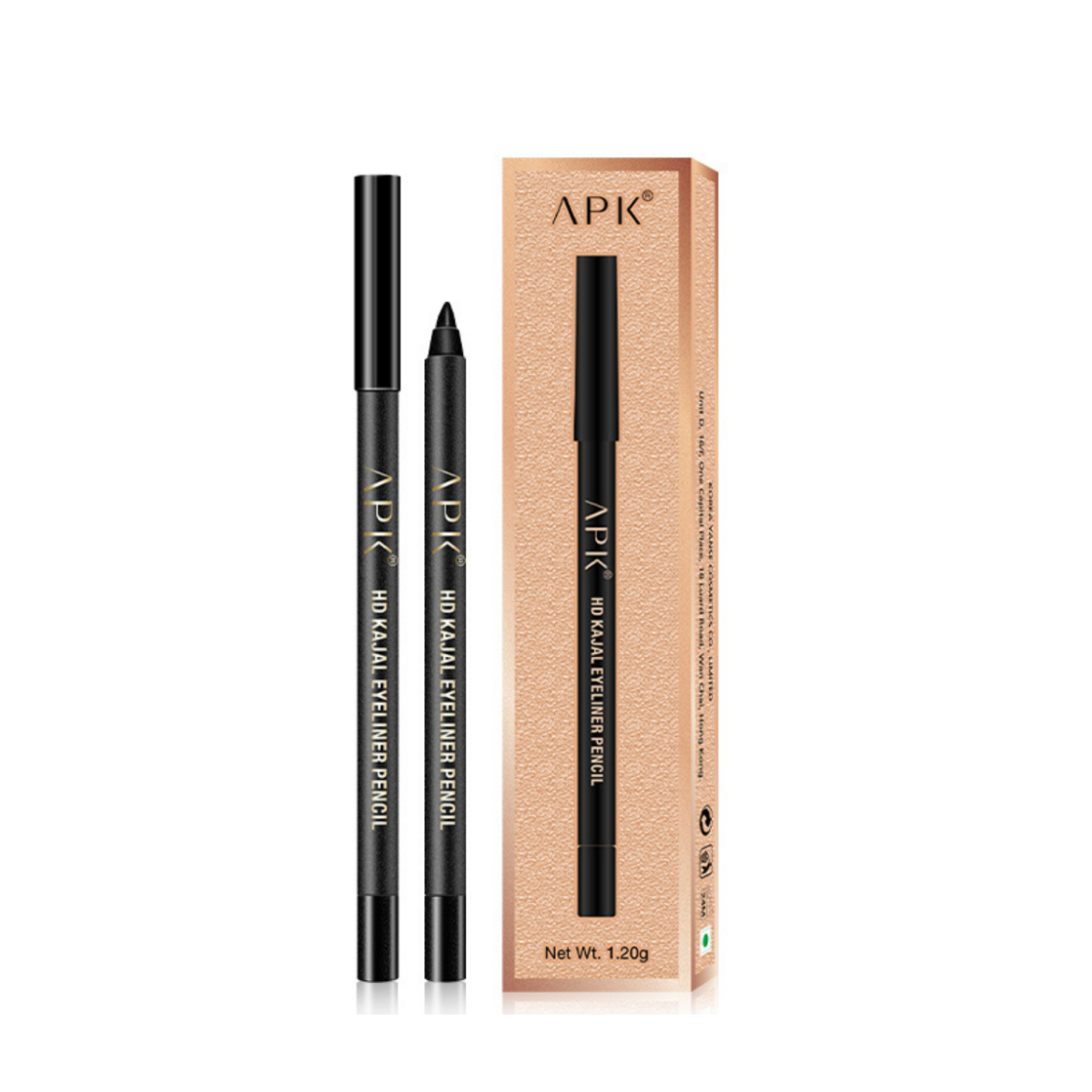 APK HD Kajal Eyeliner Pencil – 100% Waterproof, Non-Transfer