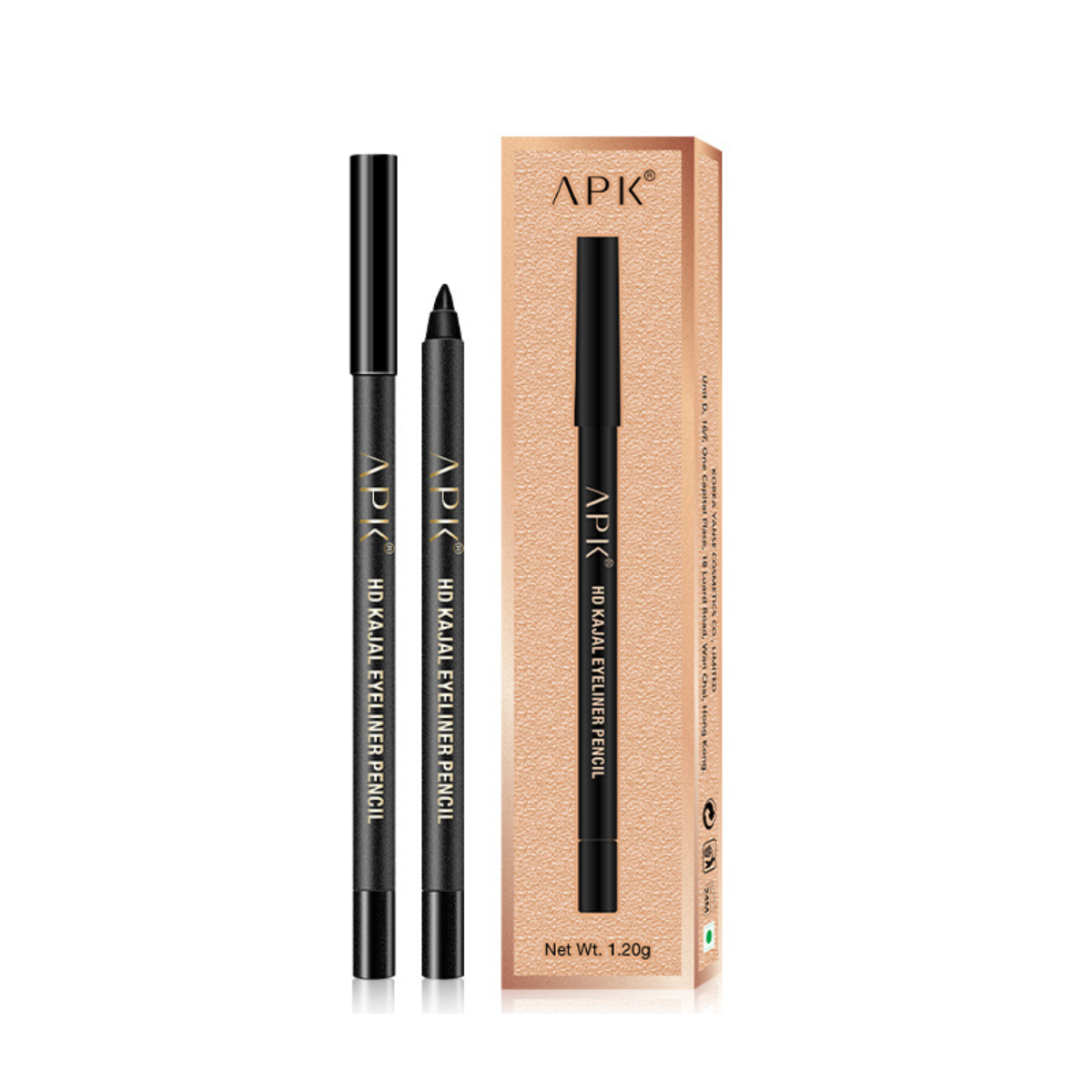 APK HD Kajal Eyeliner Pencil – 100% Waterproof, Non-Transfer