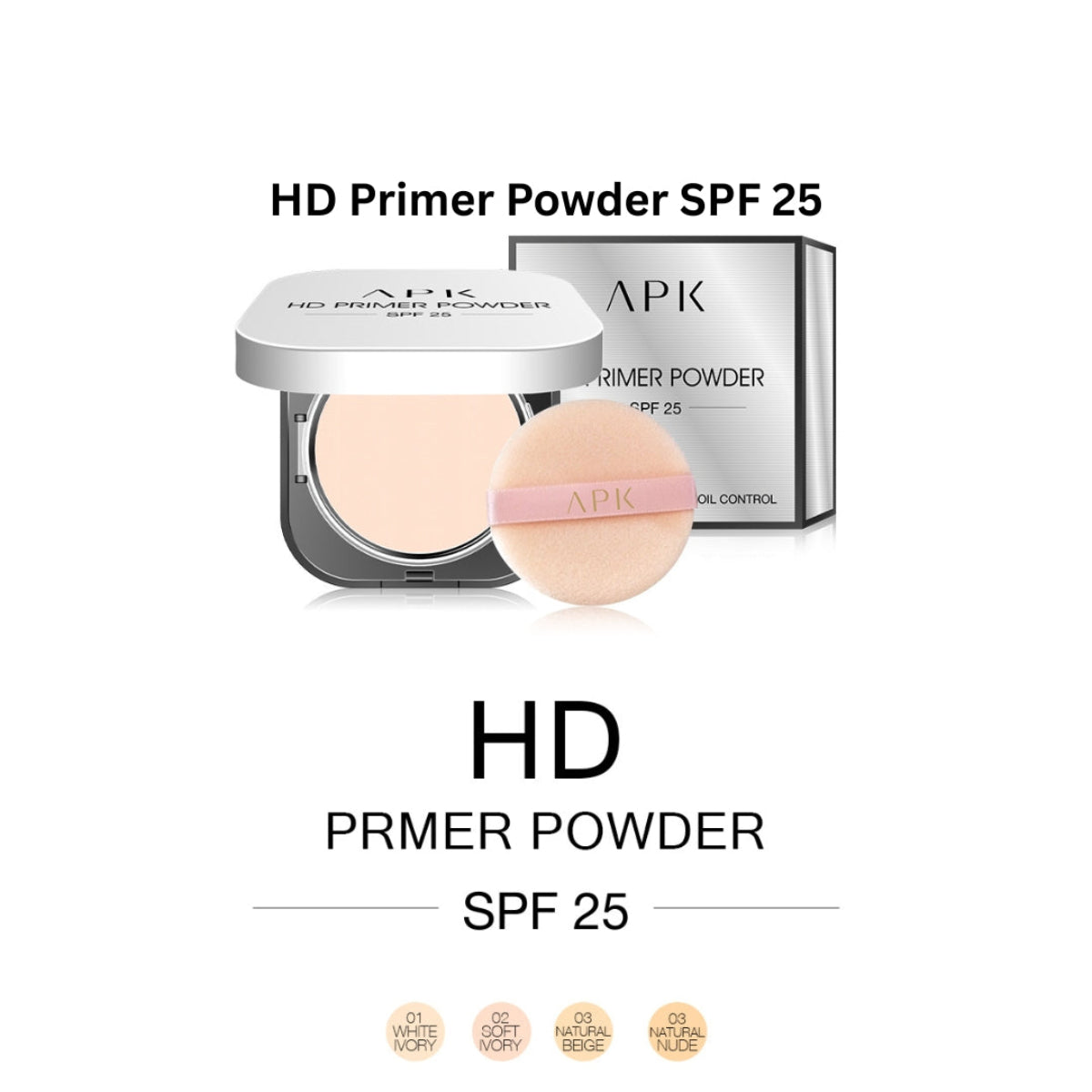 APK HD Primer Powder with SPF 25 – Oil Control Makeup Base