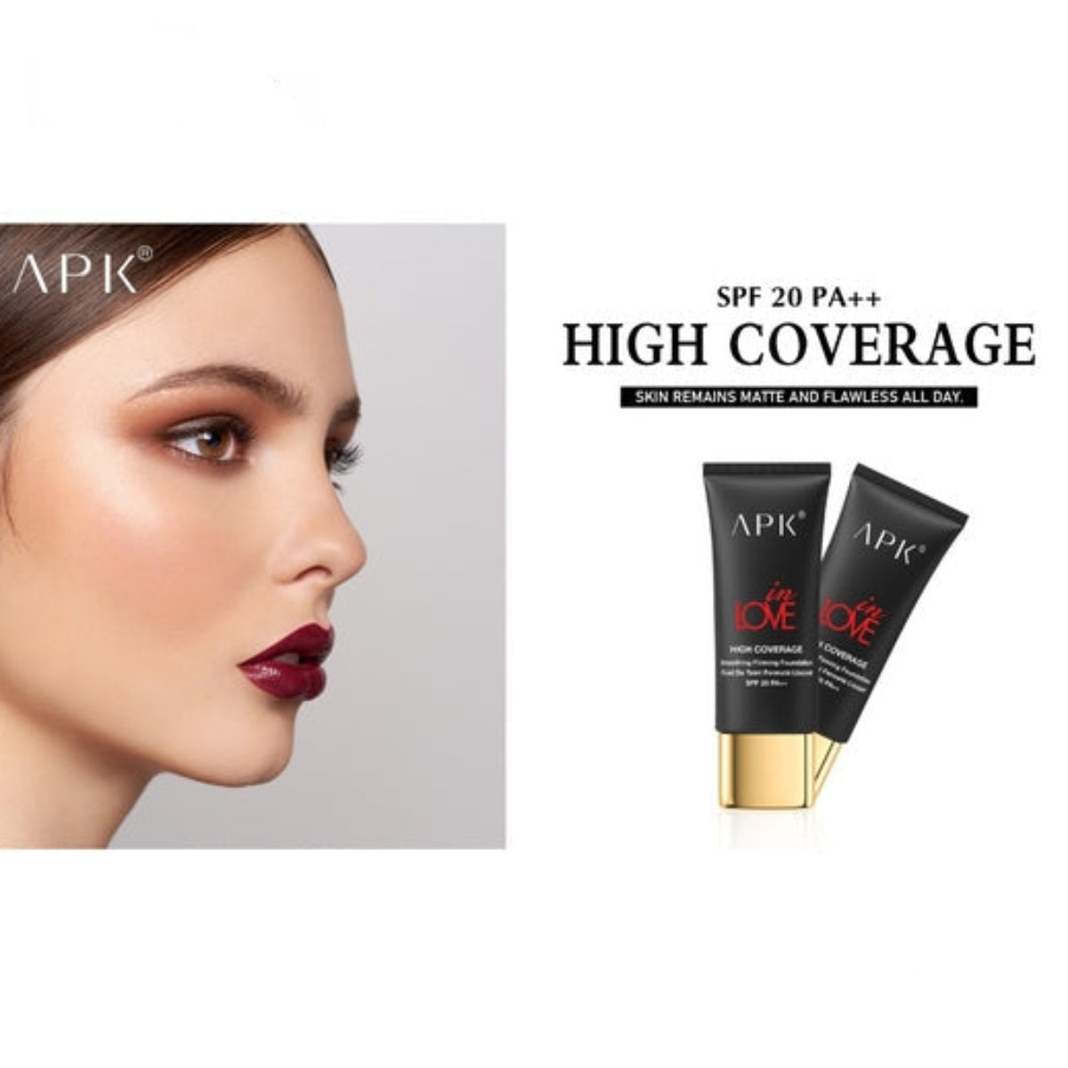 APK High Coverage Smoothing Firming Foundation SPF 20 PA++ – Matte, Long Lasting