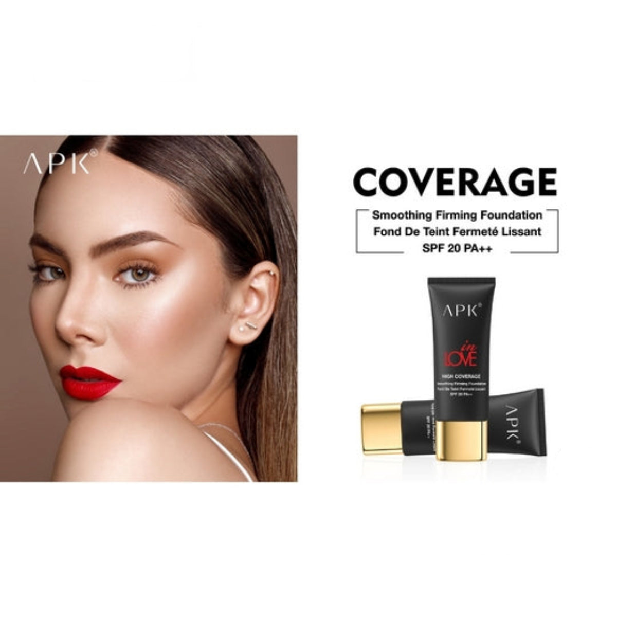 APK High Coverage Smoothing Firming Foundation SPF 20 PA++ – Matte, Long Lasting