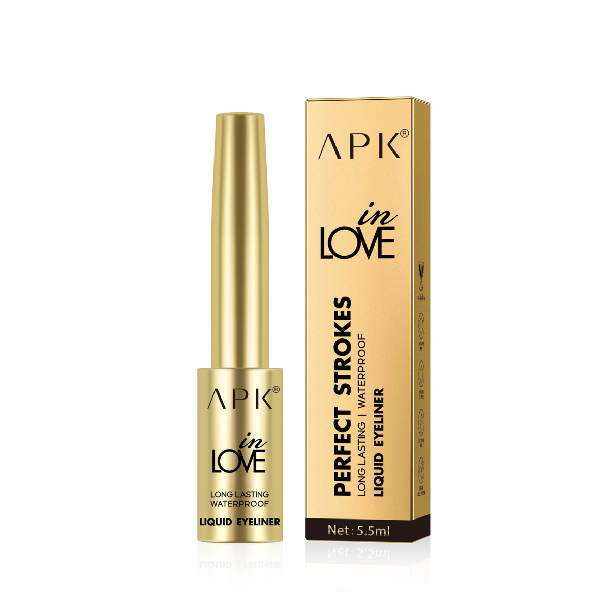 APK Liquid Eyeliner Jet Black - Ultra-Precise Felt Tip Waterproof Eyeliner