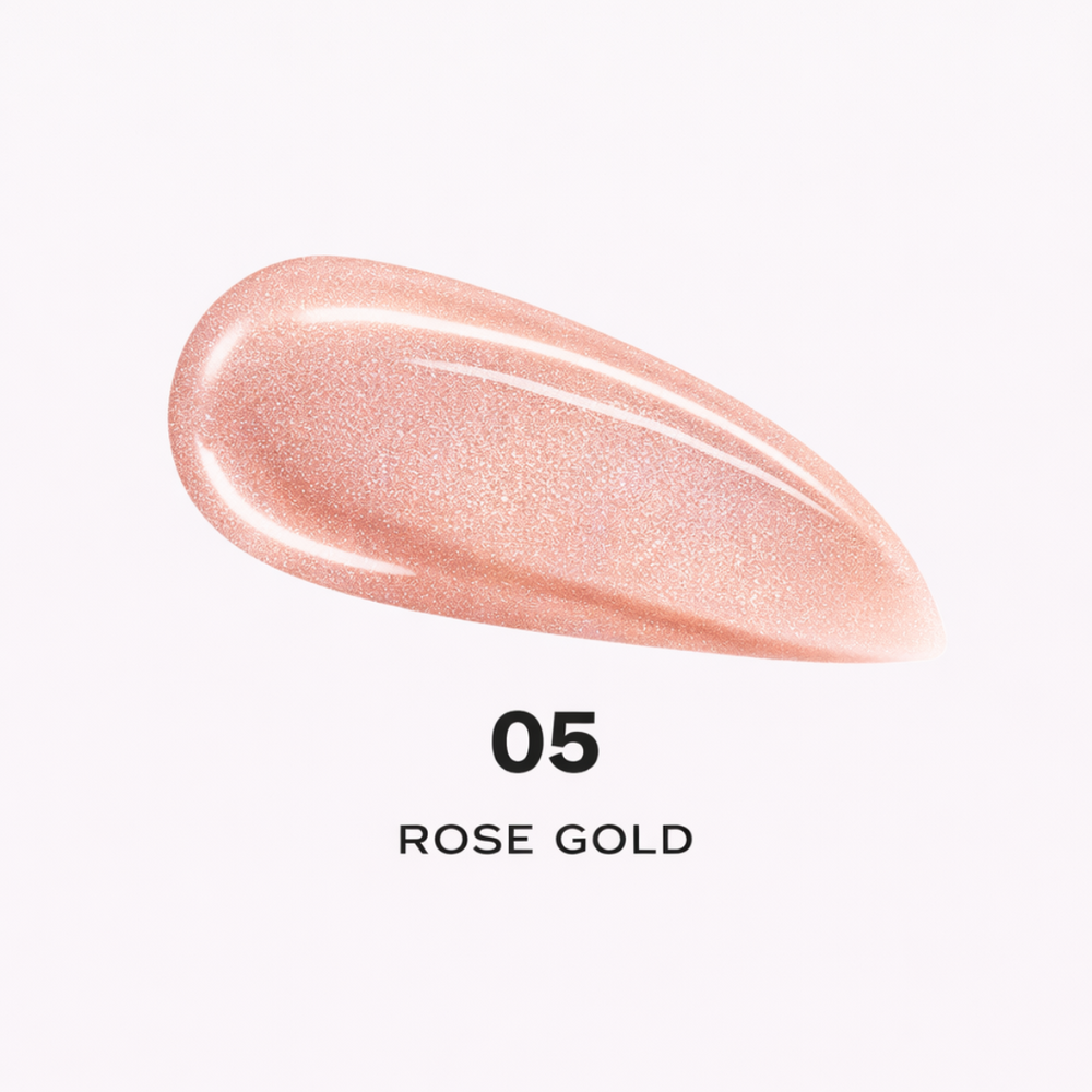 Rose gold color swatch on a white background with '05' and 'ROSE GOLD' text.