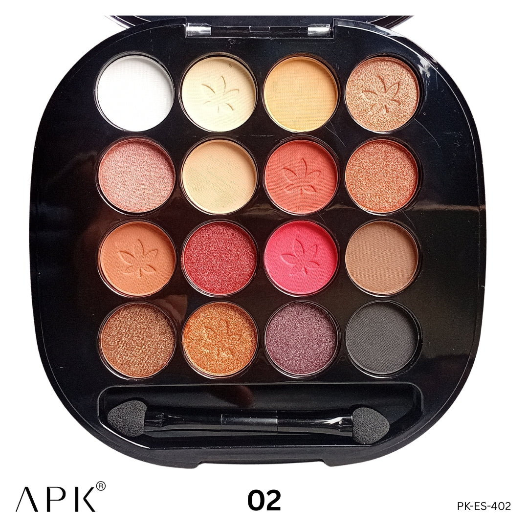 APK Make 16 Color Eyeshadow Palette – Long-Lasting Vibrant Multicolor Shades