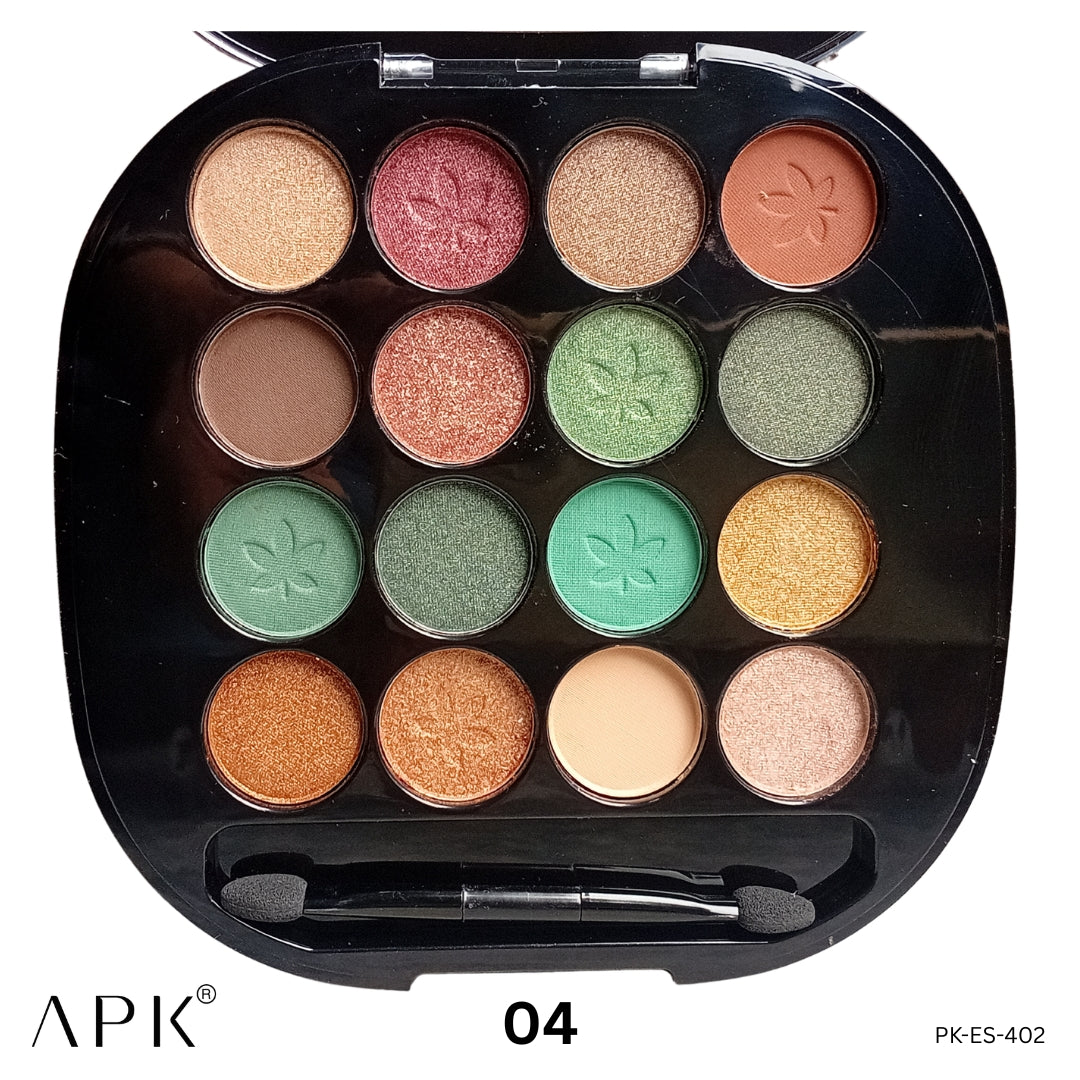 APK Make 16 Color Eyeshadow Palette – Long-Lasting Vibrant Multicolor Shades