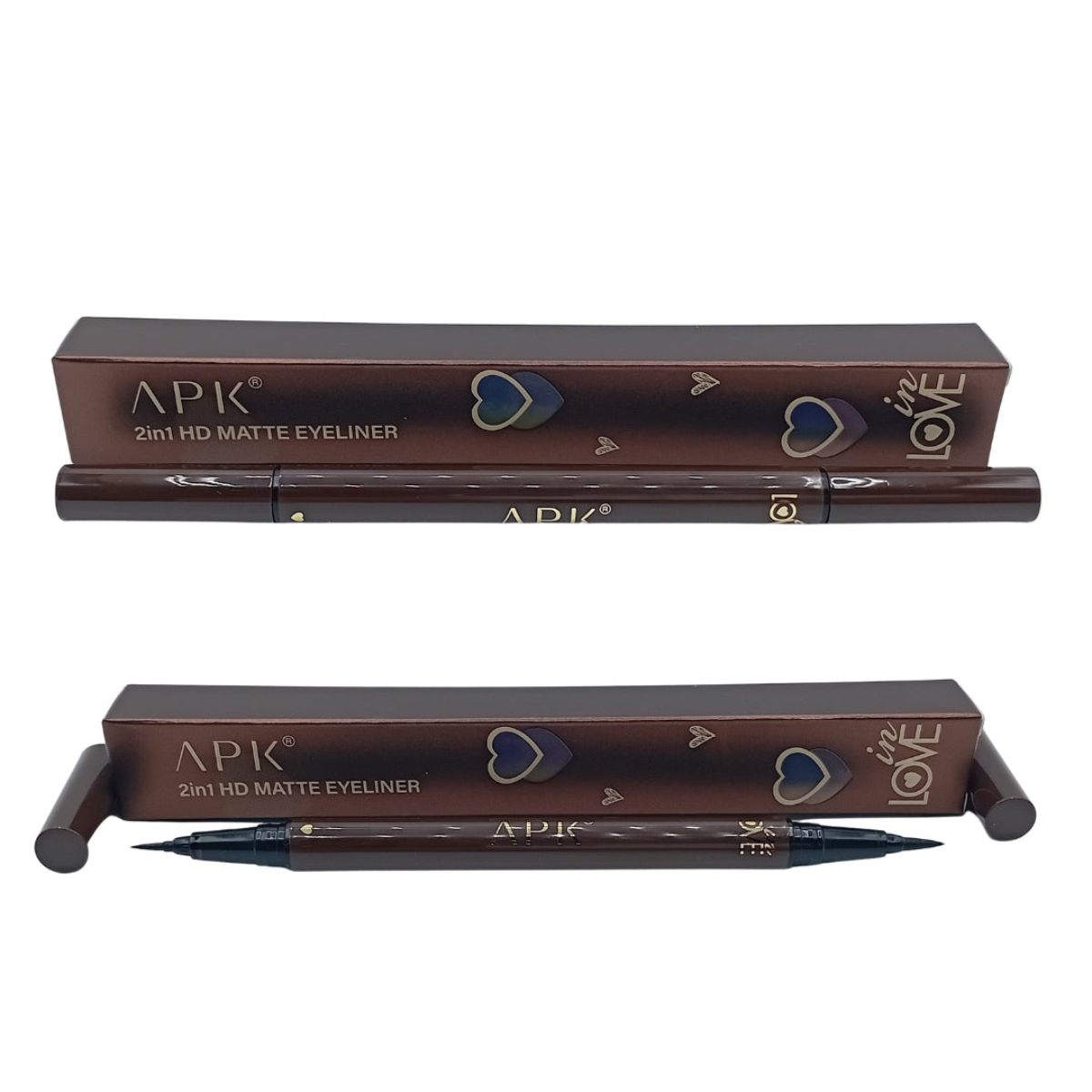 APK 2in1 HD Matte Eyeliner Black Waterproof