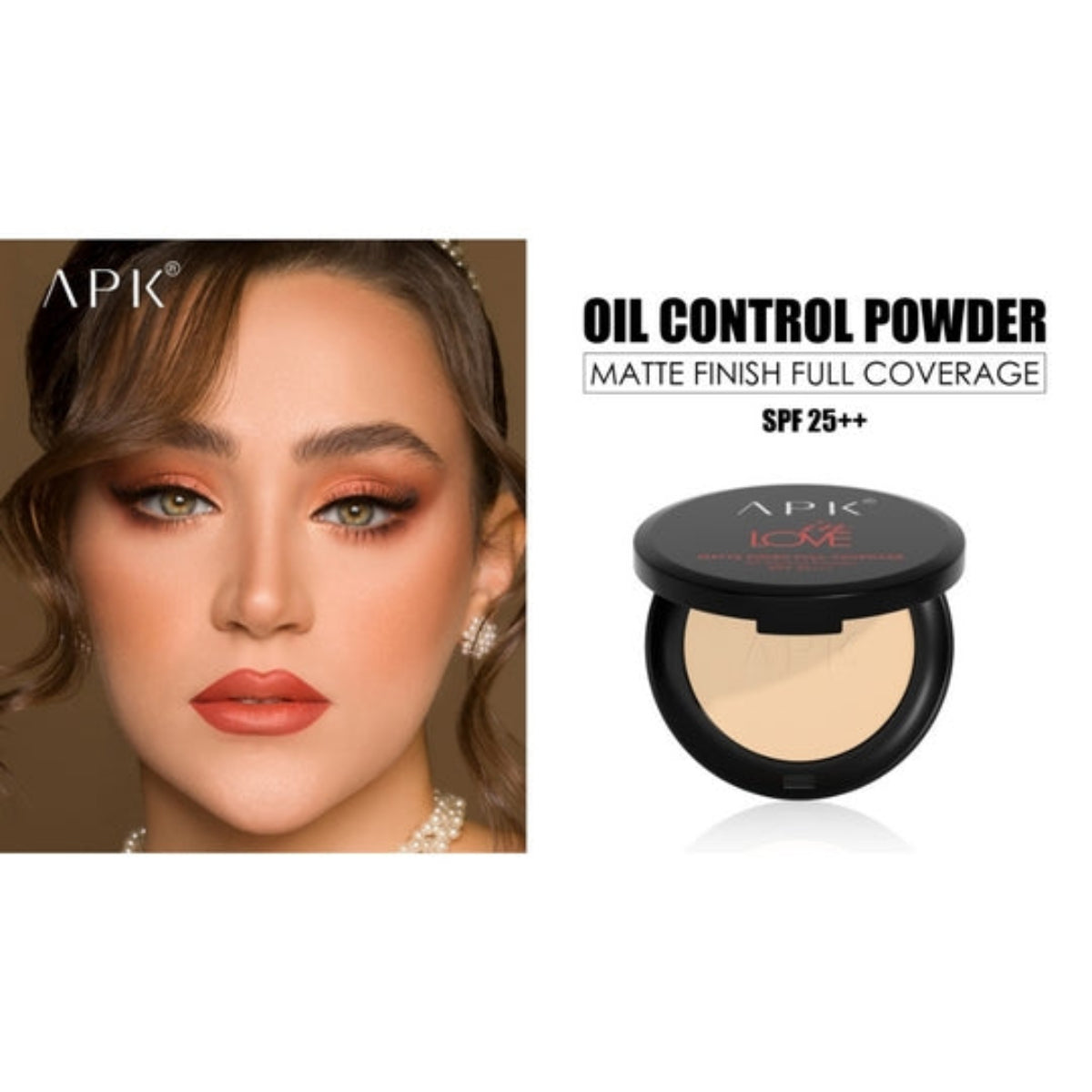 APK Matte Finish Full Coverage Oil Control Powder SPF25++