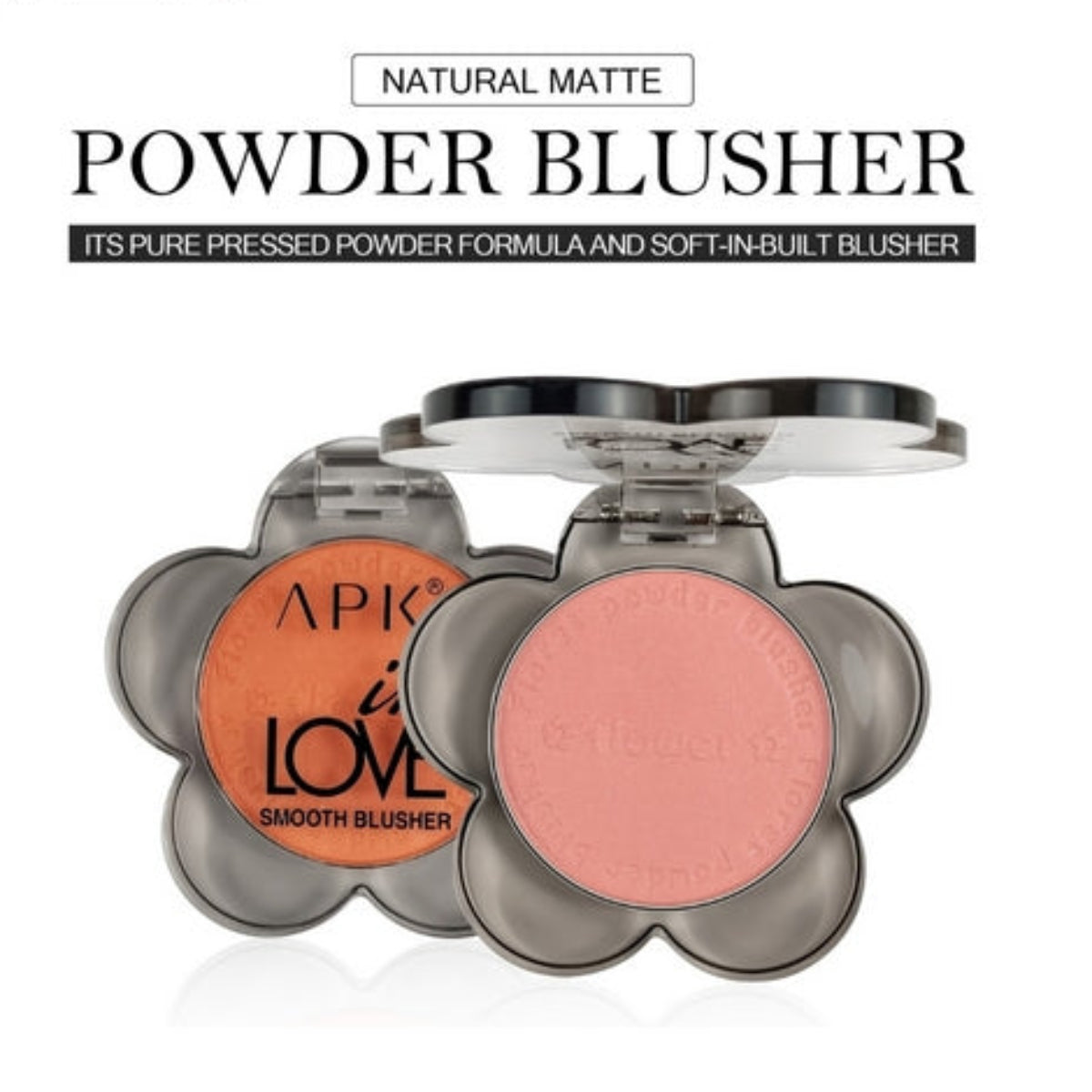 APK Natural Matte Pressed Powder Blusher | Transparent and Lightweight