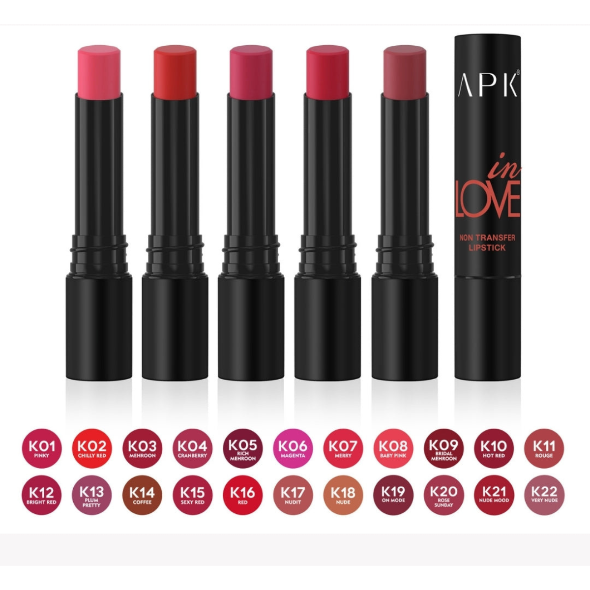 APK Non-Transfer Lipstick | Richly Pigmented | Upto 24 Hrs Stay
