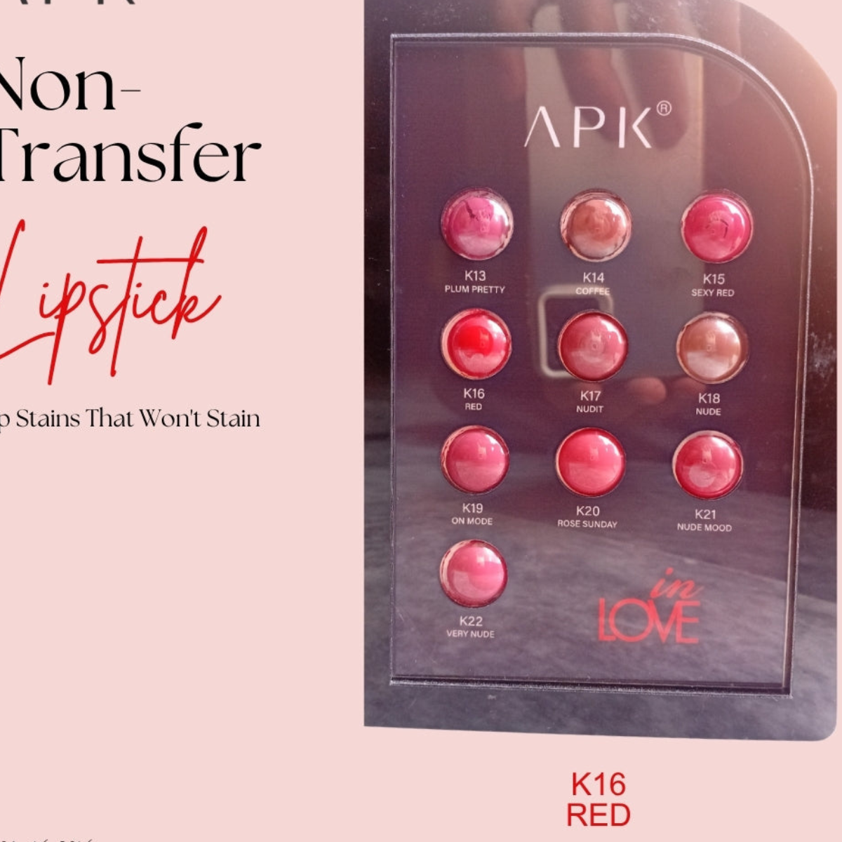 APK Non-Transfer Lipstick | Richly Pigmented | Upto 24 Hrs Stay