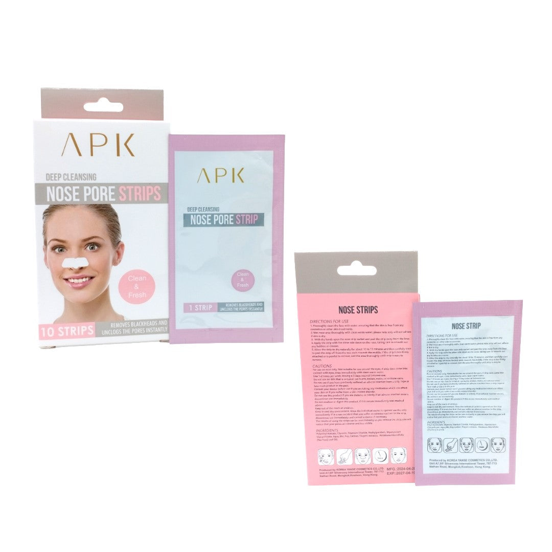 APK Nose Pore 10 Strips – Deep Cleansing Blackhead Remover
