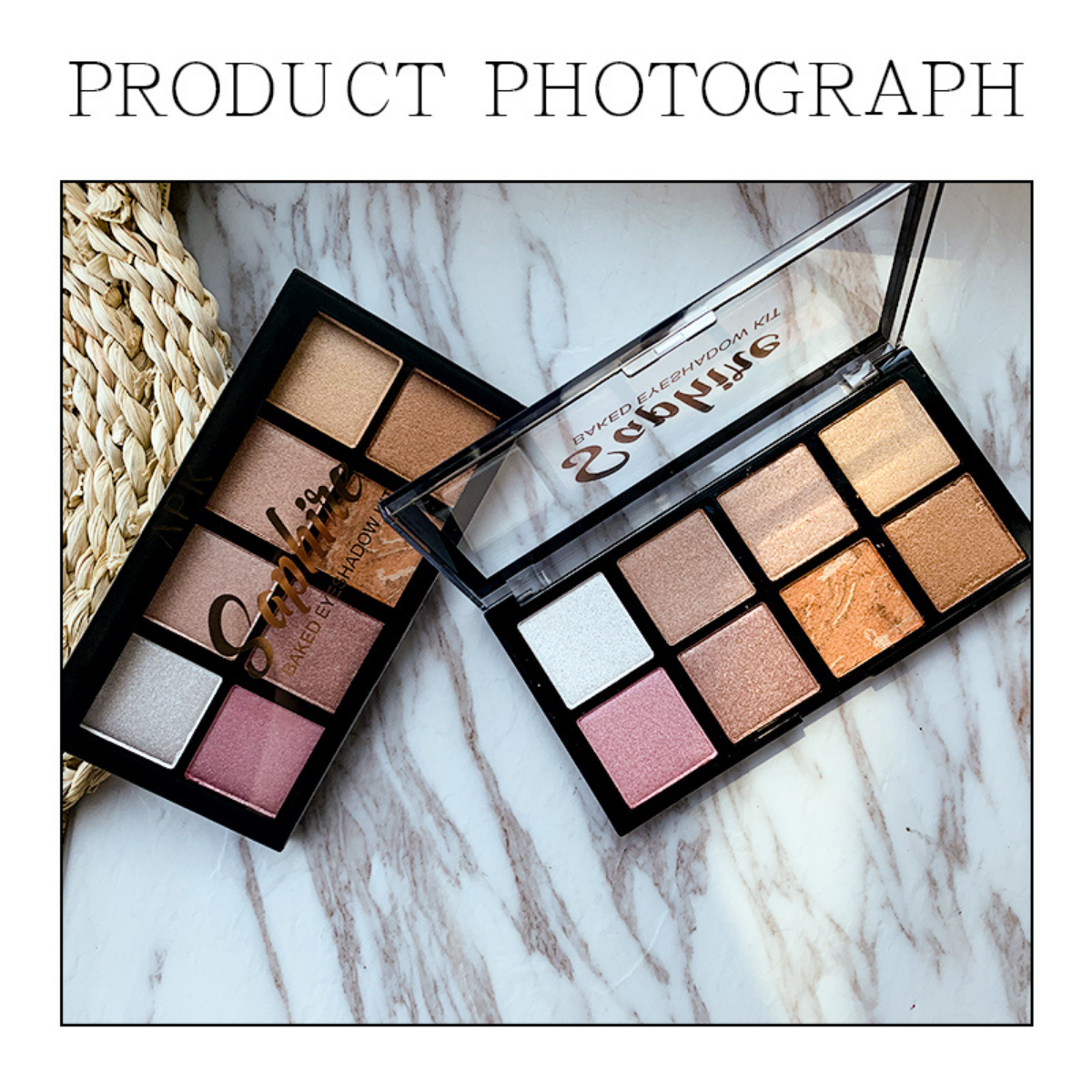 APK Sapphire 8 Color Baked Eyeshadow Palette – Portable and Vibrant