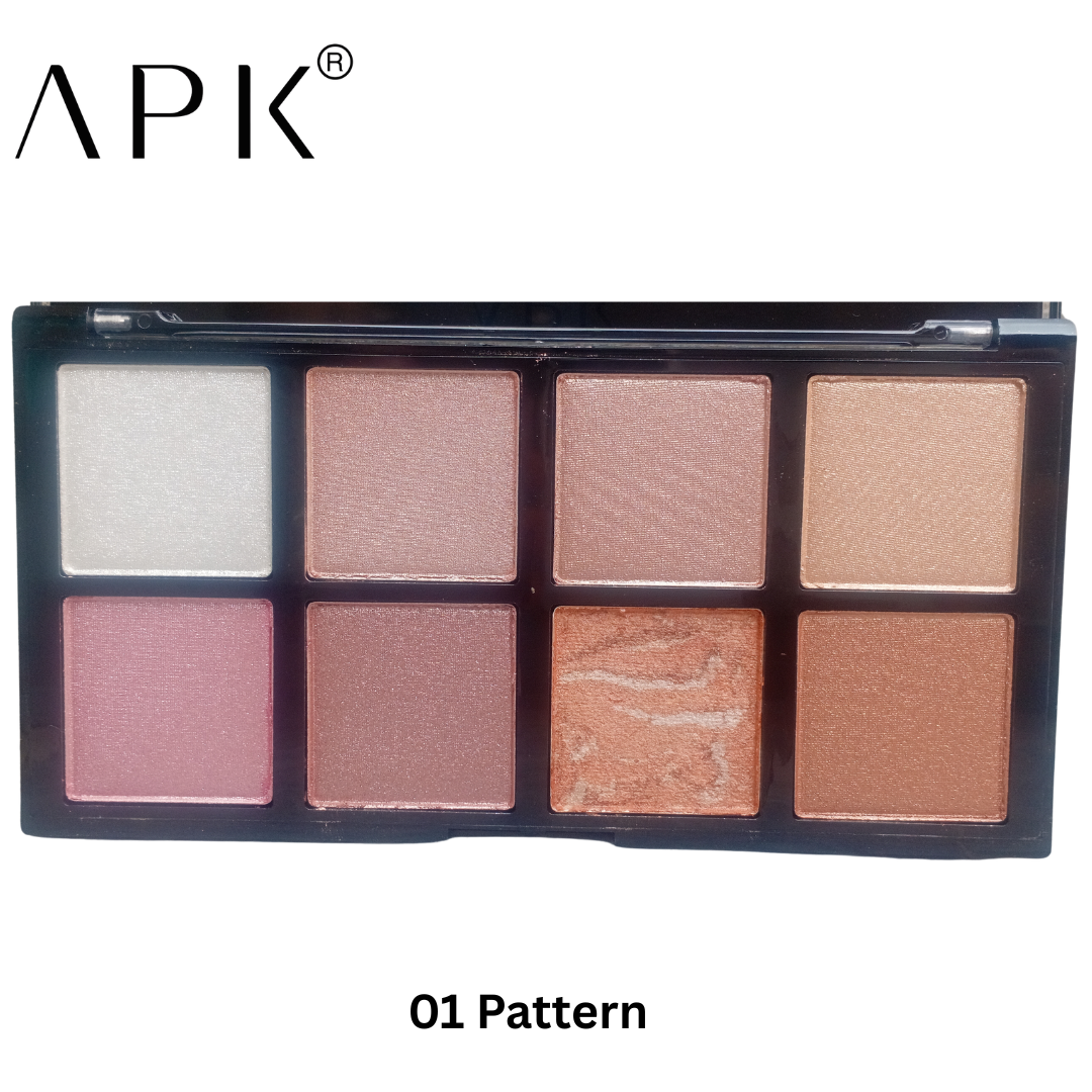 APK Sapphire 8 Color Baked Eyeshadow Palette – Portable and Vibrant