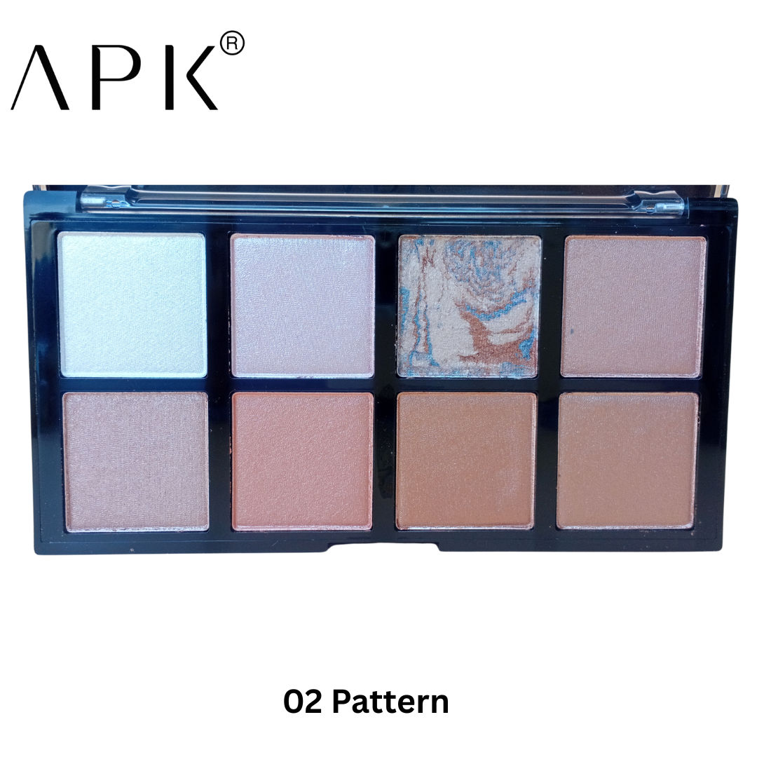 APK Sapphire 8 Color Baked Eyeshadow Palette – Portable and Vibrant