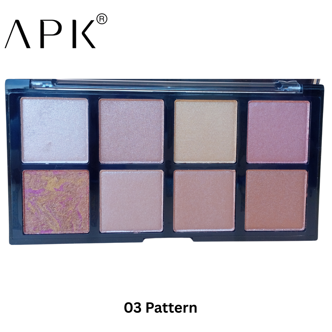 APK Sapphire 8 Color Baked Eyeshadow Palette – Portable and Vibrant