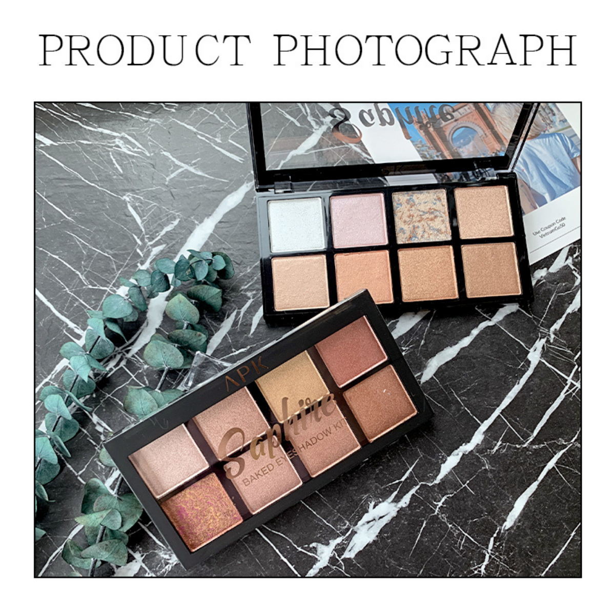 APK Sapphire 8 Color Baked Eyeshadow Palette – Portable and Vibrant