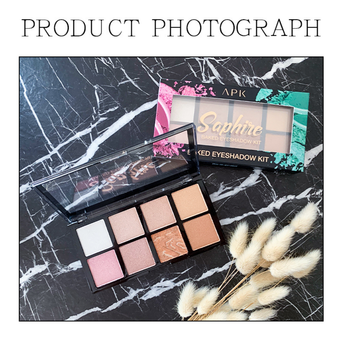 APK Sapphire 8 Color Baked Eyeshadow Palette – Portable and Vibrant