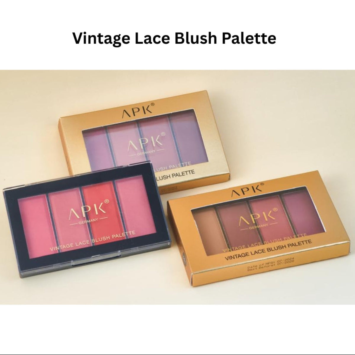 APK Vintage Lace Blush Palette – Multicolor Powder Blush Set